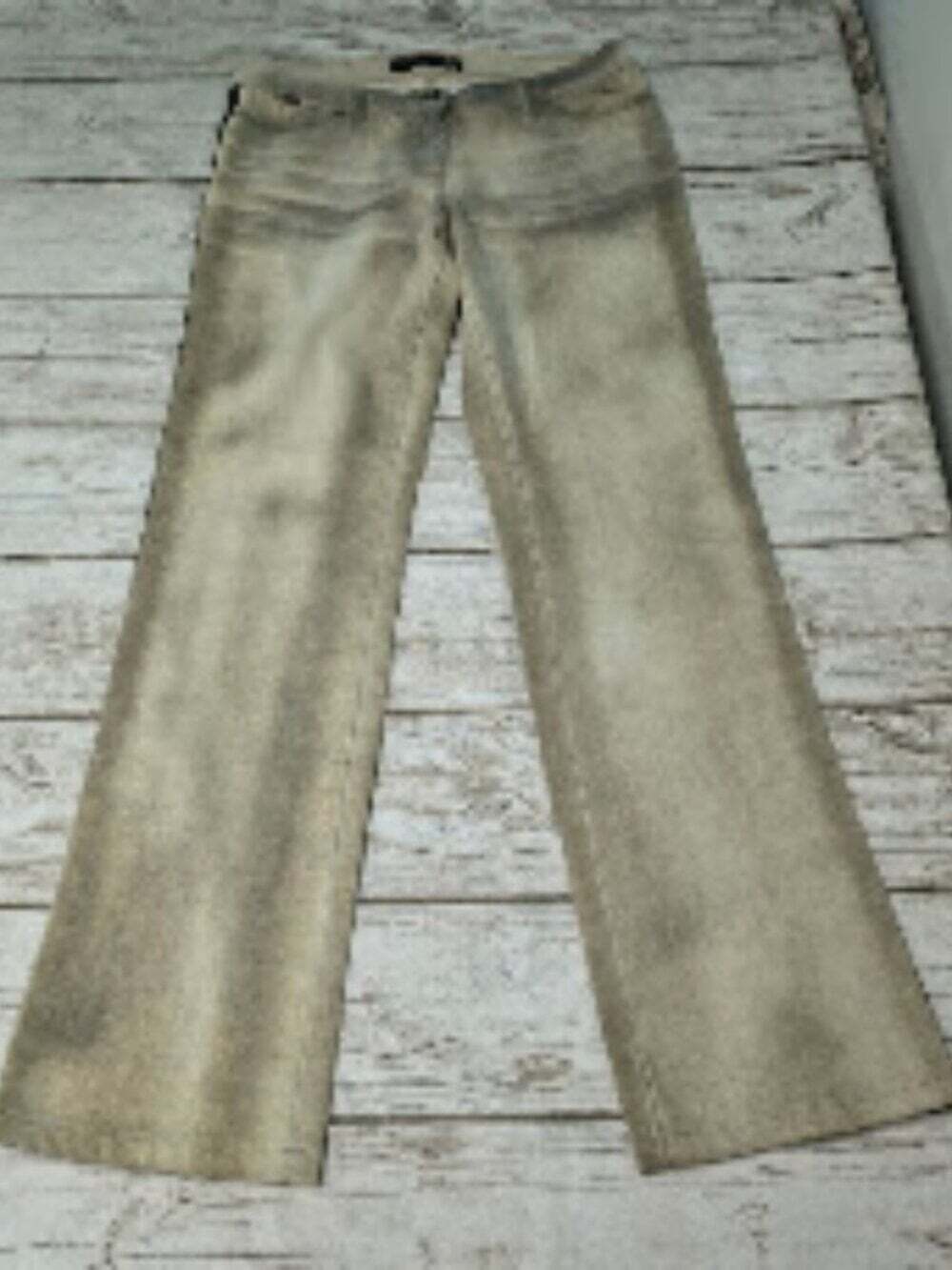 Just Cavalli Italian Designer Light Wash Side Logo Tape Straight Jeans Womens 27